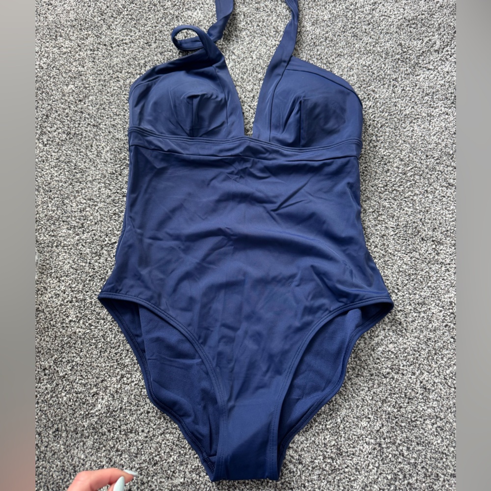 Boden Itheca Halter Classic Navy Swimsuit